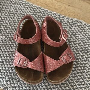Girls pink Birkenstocks sandals